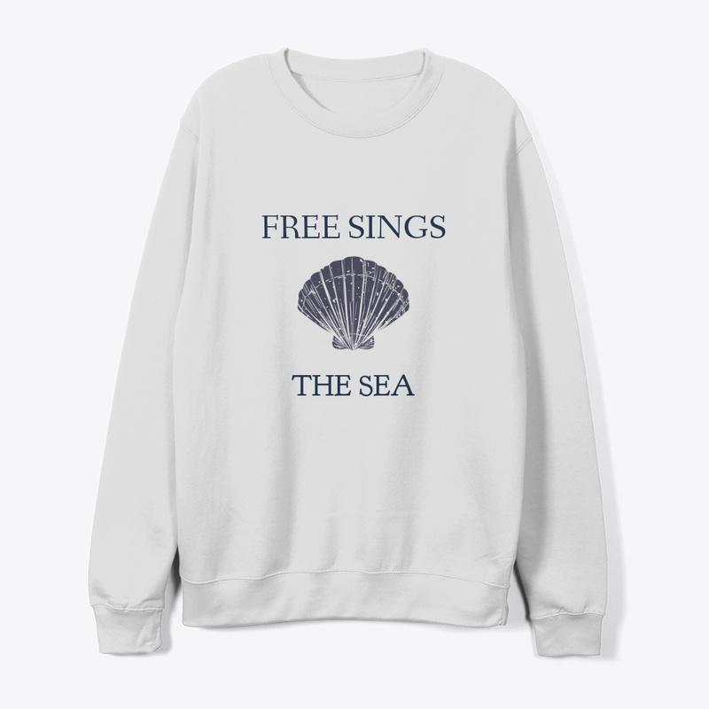 Free Sings the Sea Sweatshirt: Seashell