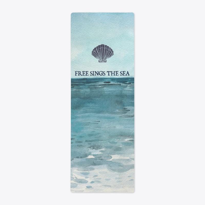 Free Sings the Sea Yoga Mat: Ocean