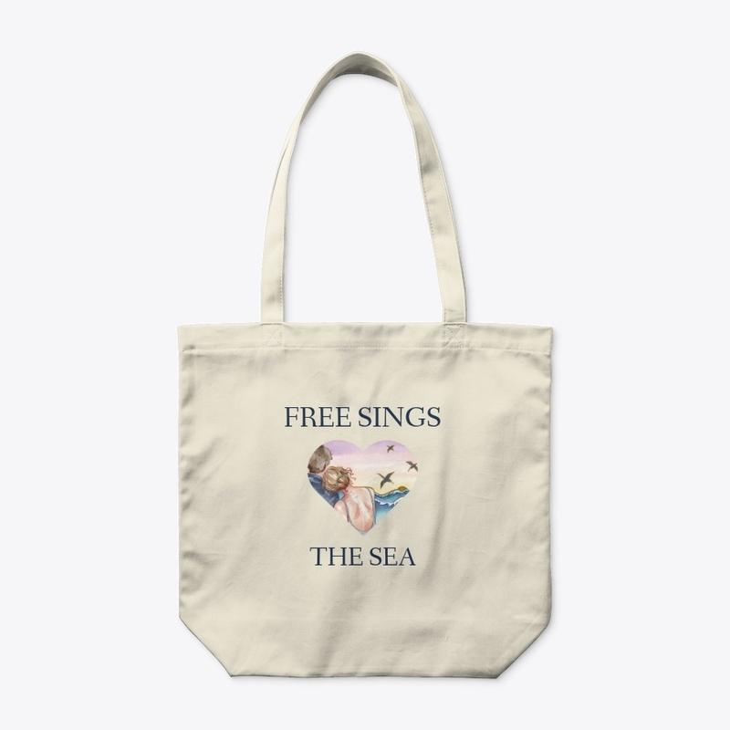 Free Sings the Sea Tote: Book Cover 